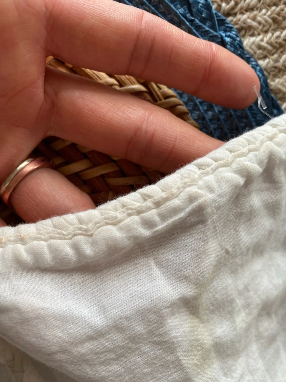 AERIE Off-White Cotton Maxi Dress with Beige Tie-Dye, Rope & Tassel Detail! 🐚 - Picture 17 of 17